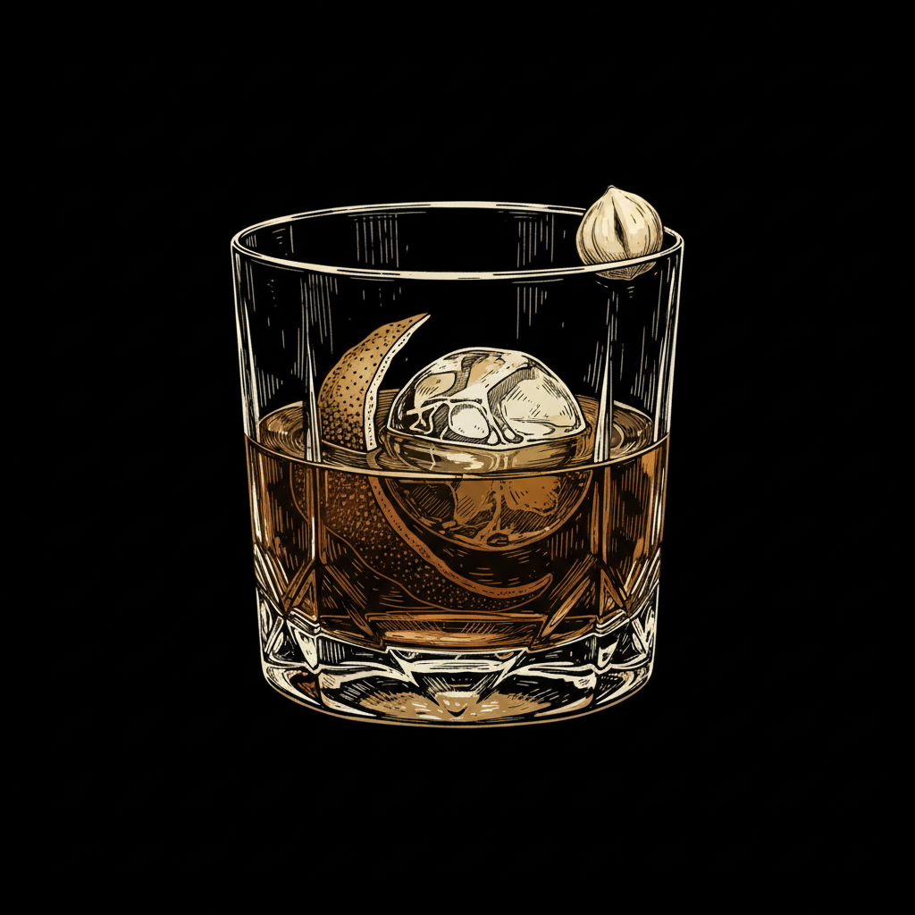 Nutty Old Fashioned Illustration