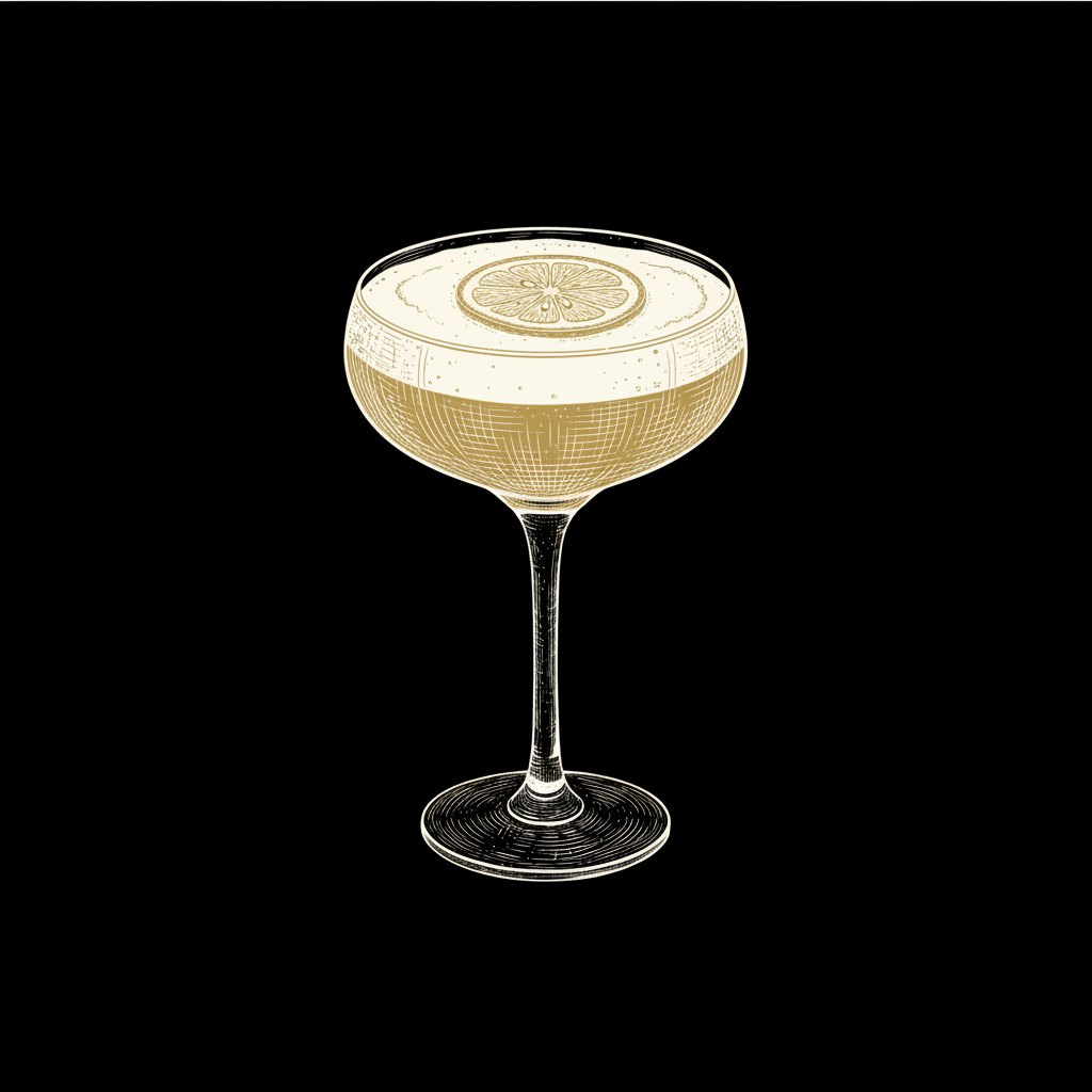 Classic Whiskey Sour Illustration